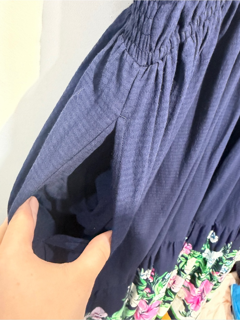 Lane Bryant Navy Floral Border Print Maxi Dress NWT 26 - Picture 5 of 9